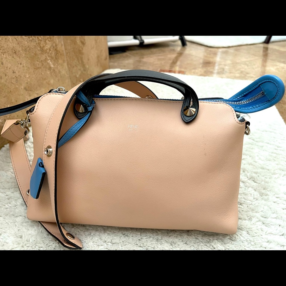 Fendi calfskin medium By The Way Boston Bag in multicolor